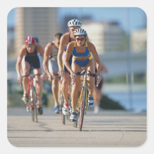 Triathloners Cycling 2 Square Sticker