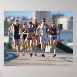 Triathloners Running 5 Poster