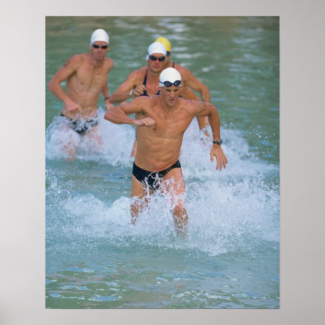 Triathloners Running out of Water 2 Poster (Front)