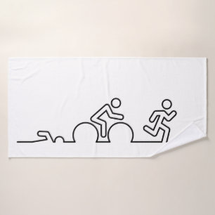Triatlon. Swimming, cycling and running. Bath Towel