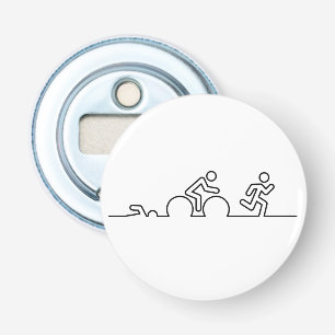 Triatlon. Swimming, cycling and running. Bottle Opener