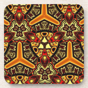 Tribal abstract designer luxury set of coasters