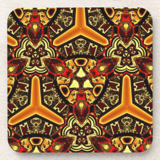 Tribal abstract designer luxury set of coasters
