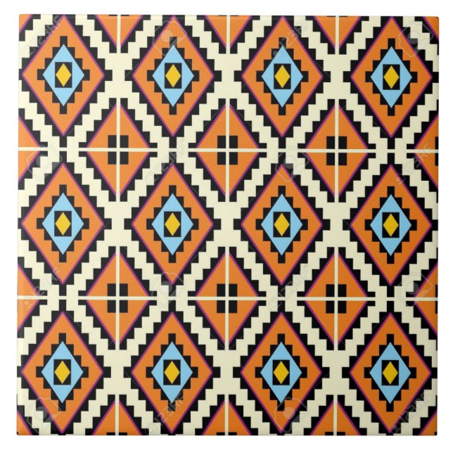 Tribal abstract pattern tile (Front)