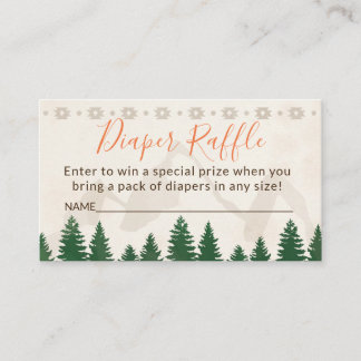 Tribal Adventure Diaper Raffle Enclosure Card