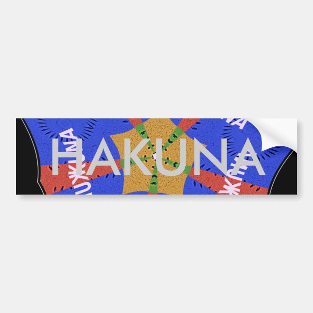 Tribal African Design: Hakuna Matata Bumper Sticker (Front)