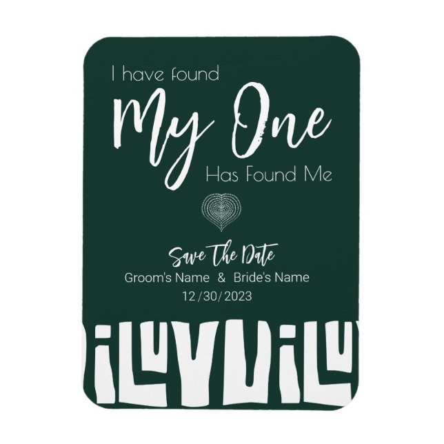 Tribal African Emerald Green Wedding Magnet (Vertical)