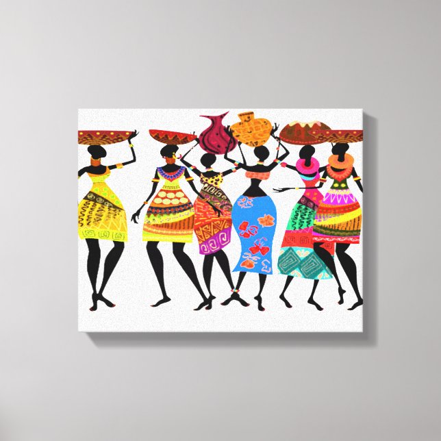 Tribal African Feast Canvas Print (Front)
