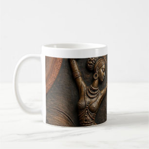 Tribal African Heritage Sculpted Art Coffee Mug