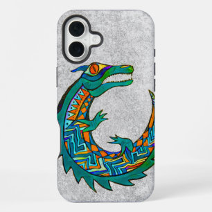 Tribal Alligator Art iPhone 16 Plus Case