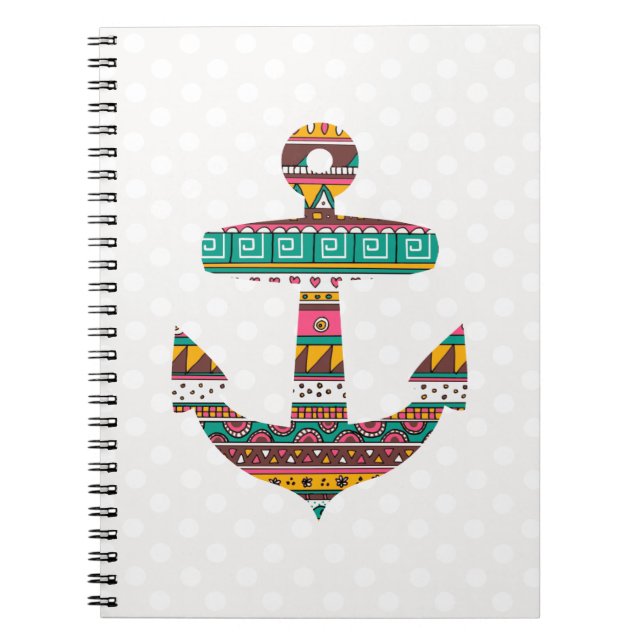 Tribal Anchor Spiral Notebook (Front)