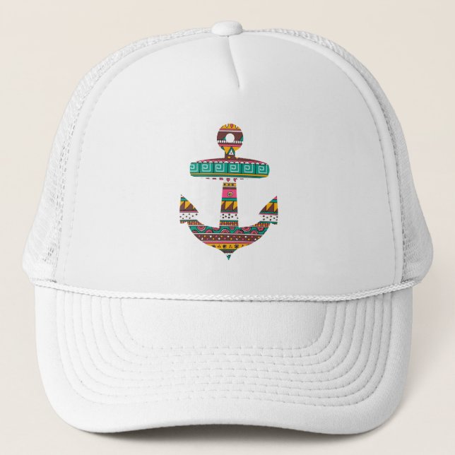 Tribal Anchor Trucker Hat (Front)