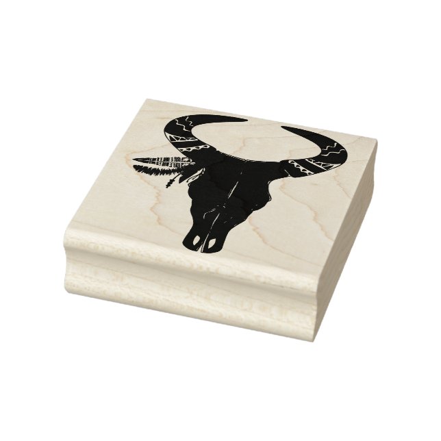 Tribal Animal Skull Rubber Stamp (Stamp)