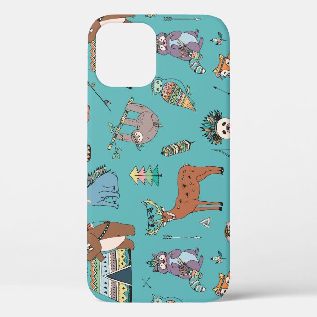 Tribal animals: woodland forest pattern. Case-Mate iPhone case (Back)