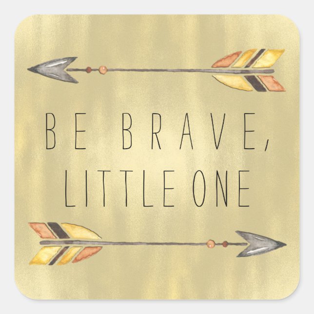 Tribal Arrow Baby Shower Square Sticker (Front)