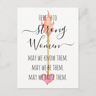 Tribal Arrow Here's to Strong Women Inspirational Postcard