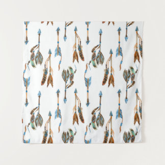 Tribal arrows: watercolor vintage illustration. tapestry