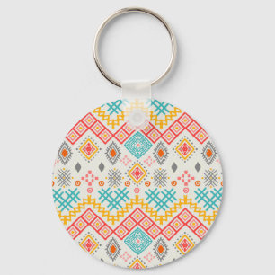 Tribal art: boho geometric print. key ring