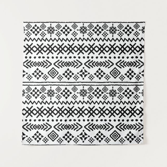 Tribal art boho: geometric seamless. tapestry (Front)