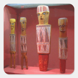 Tribal Art CB Square Sticker