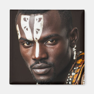 Tribal Art for an African Man Magnet