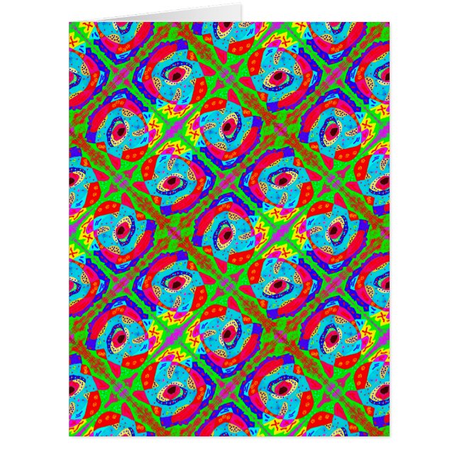 Tribal art inspired design Aboriginal Card (Front)