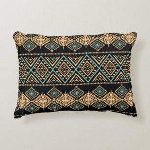 Tribal art pattern. Ethnic geometric print. Aztec Decorative Cushion