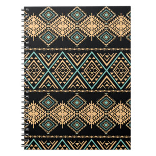 Tribal art pattern. Ethnic geometric print. Aztec Notebook