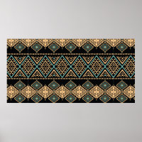 Tribal art pattern. Ethnic geometric print. Aztec