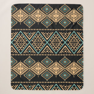 Tribal art pattern. Ethnic geometric print. Aztec Sherpa Blanket