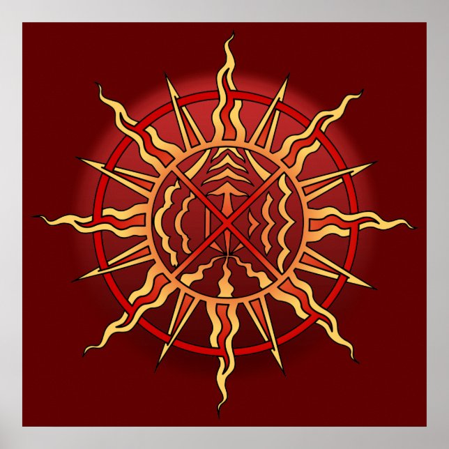 Tribal Art Poster Native Spiritual Print Poster (Front)