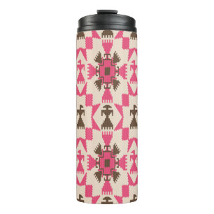 Tribal aztec abstract seamless pattern thermal tumbler