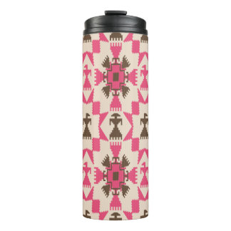 Tribal aztec abstract seamless pattern thermal tumbler