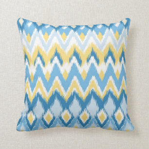 Tribal aztec chevron zig zag stripes ikat pattern cushion