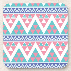 Tribal aztec colourful pattern coaster
