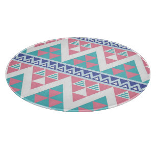 Tribal aztec colourful pattern cutting board