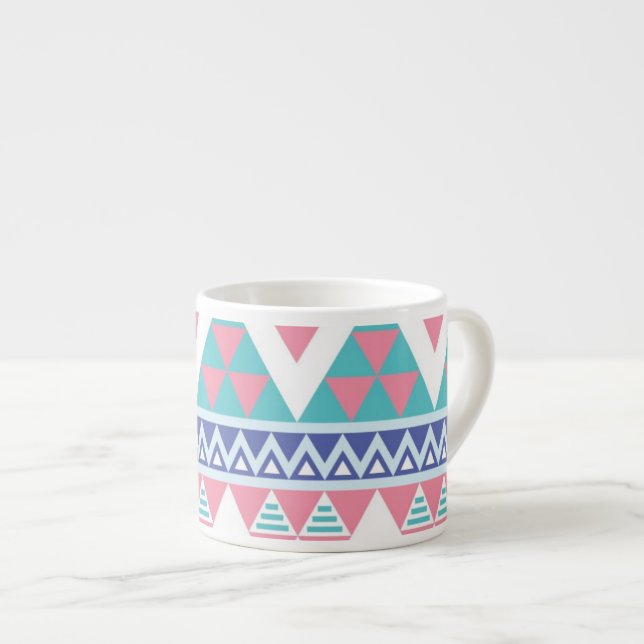Tribal aztec colourful pattern espresso cup (Front Right)