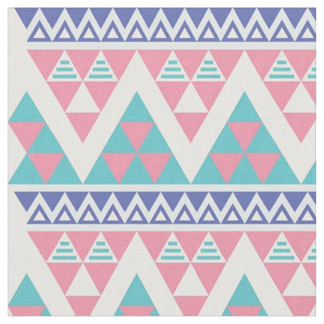 Tribal aztec colourful pattern fabric (Close Up)
