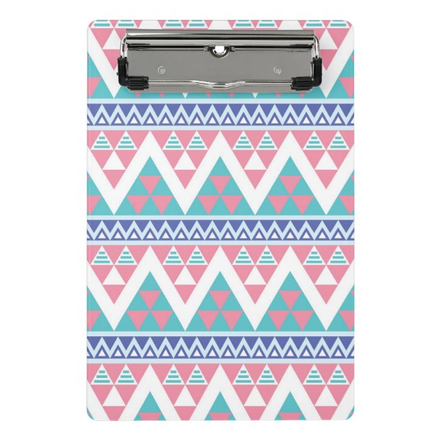 Tribal aztec colourful pattern mini clipboard (Front)