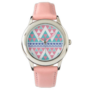 Tribal aztec colourful pattern watch
