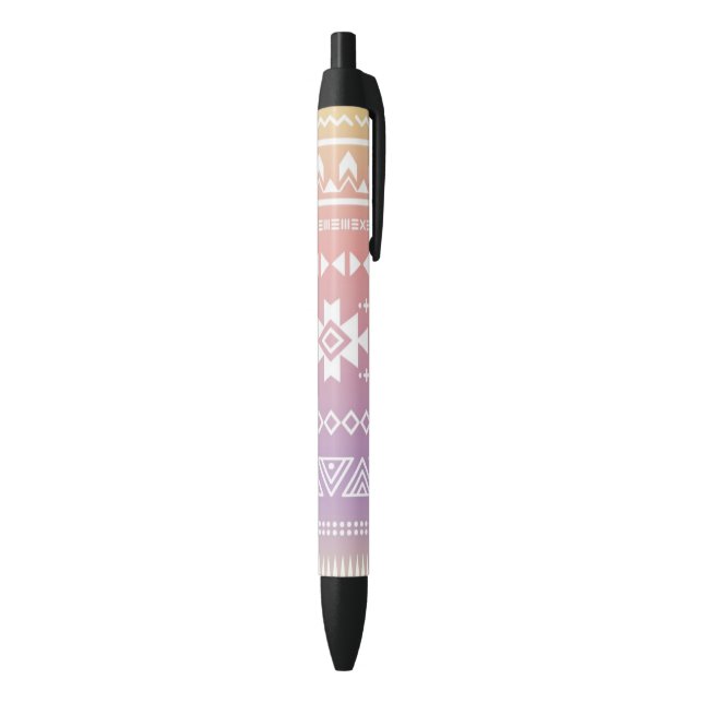 Tribal aztec ombre pattern black ink pen (Bottom (Vertical))
