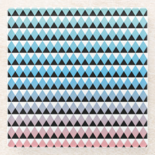 Tribal Aztec Ombre Pattern Glass Coaster