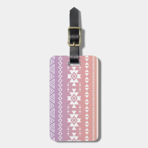 Tribal aztec ombre pattern luggage tag