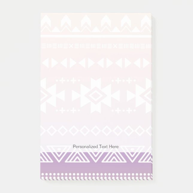 Tribal aztec ombre pattern post-it notes (Front)