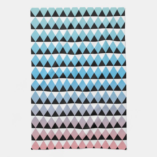 Tribal Aztec Ombre Pattern Tea Towel (Vertical)