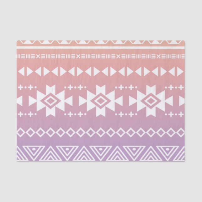 Tribal aztec ombre pattern tissue paper (Front)
