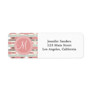 Tribal Aztec Pink Monogram Pattern