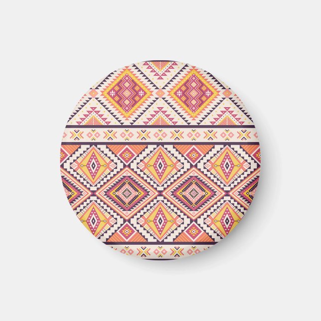 Tribal Aztec Striped Seamless Background Magnet (Front)