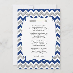 Tribal Baby shower thank you notes with poem