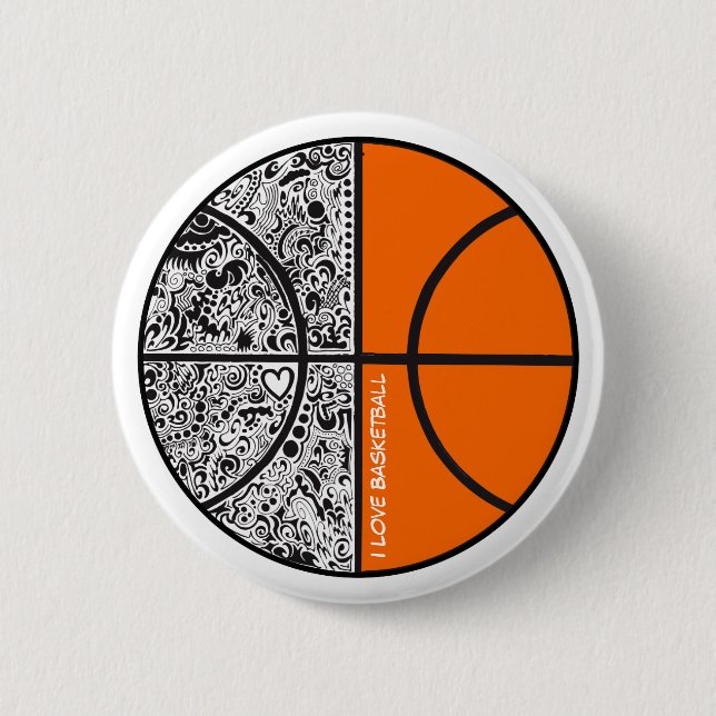 Tribal Basketball 6 Cm Round Badge (Front)